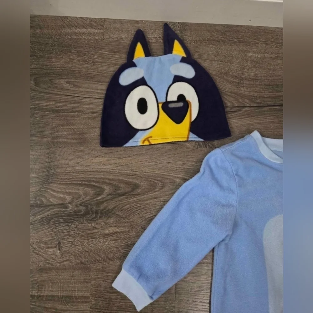Cozy Bluey Kids One Piece Footie With Bst Size 2t